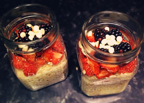 Strawberry and White Chocolate Overnight Oats